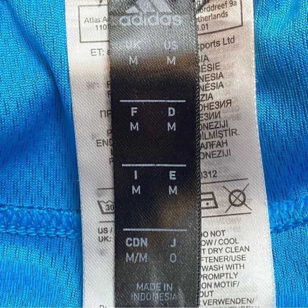 Adidas Blue Tone Pull On Athletic Shorts Size Medium